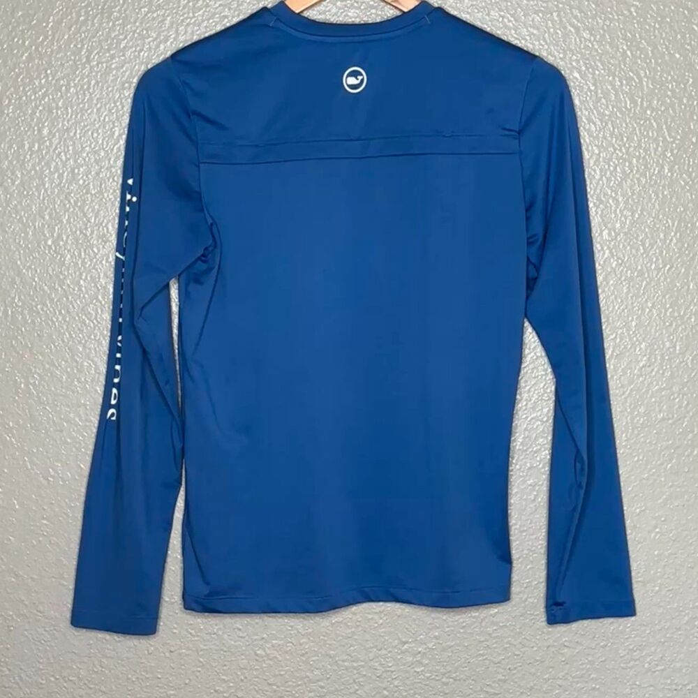 VINEYARD VINES BLUE LONG SLEEVE PERFORMANCE DRI-FIT MEDIUM 12 14 - Picture 7 of 7